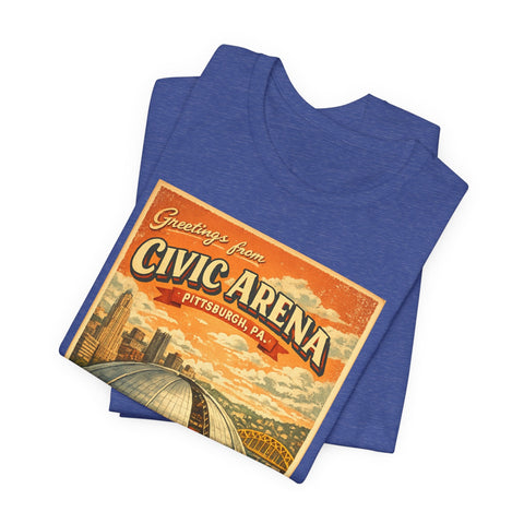 Greeting From Civic Arena (The Igloo) - Unisex Jersey Short Sleeve Tee T-Shirt - YinzerShop
