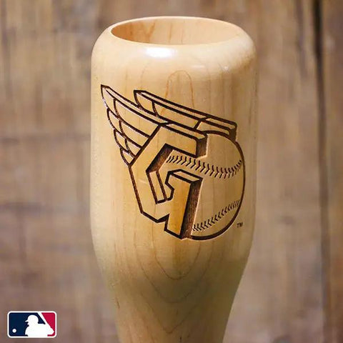 Cleveland Guardians Wined Up® | Baseball Bat Wine Mug MLB Teams - Wined Up Glass Dugout Mugs®   