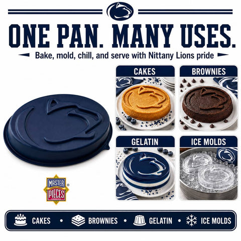 Nittany Lions Cake Pan – Licensed Sports Pan | Silicone Mold, Easy Release Baking