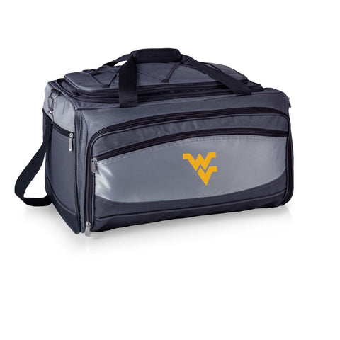 West Virginia Mountaineers - Buccaneer Portable Charcoal Grill & Cooler Tote  Picnic Time Family of Brands Black  