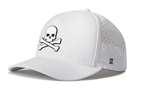 Skull and Crossbones Hat - Performance 5-Panel Water Repellent Cap | Jolly Roger Snapback by Haka Hat
