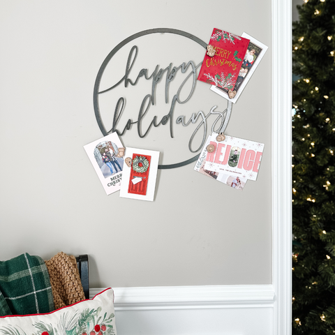 Happy Holidays Magnetic Circle Sign