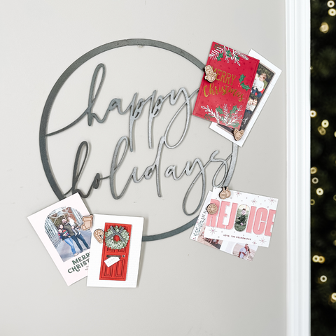 Happy Holidays Magnetic Circle Sign