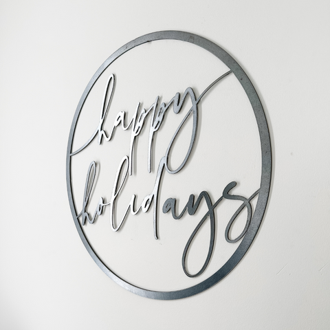 Happy Holidays Magnetic Circle Sign