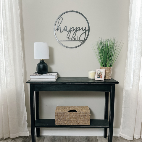 Happy Mail Circle Wall Decor