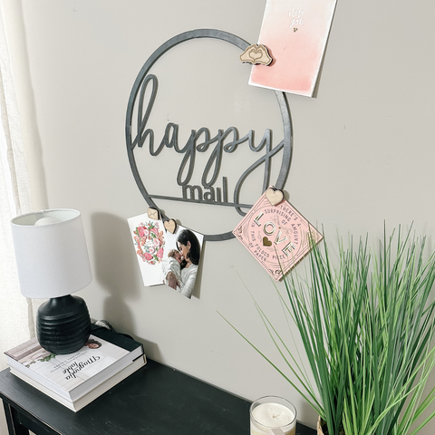 Happy Mail Circle Wall Decor