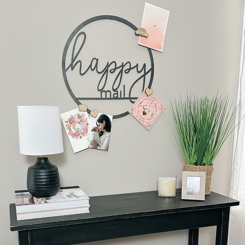 Happy Mail Circle Wall Decor