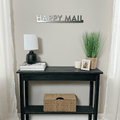 Happy Mail Wall Decor - Steel Mail Holder & Magnetic Wall Sign Organizer Wall Decor - YinzerShop