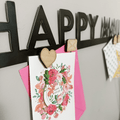 Happy Mail Wall Decor - Steel Mail Holder & Magnetic Wall Sign Organizer Wall Decor - YinzerShop