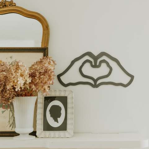 Heart Hands Cutout Wall Decor