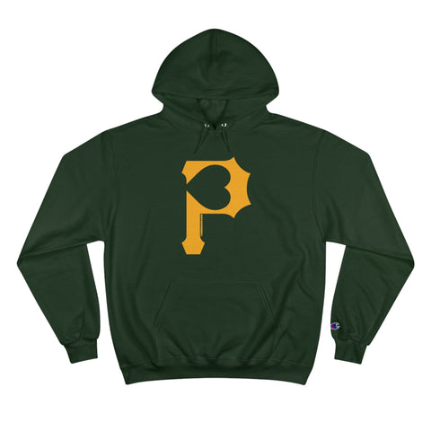 Heart of Pittsburgh - P for Pittsburgh Series - Champion Hoodie Hoodie - YinzerShop