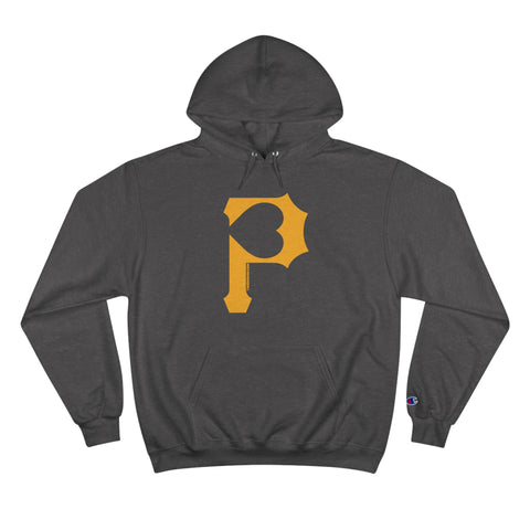 Heart of Pittsburgh - P for Pittsburgh Series - Champion Hoodie Hoodie - YinzerShop