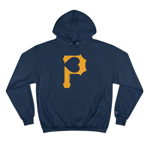 Heart of Pittsburgh - P for Pittsburgh Series - Champion Hoodie Hoodie - YinzerShop