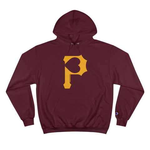 Heart of Pittsburgh - P for Pittsburgh Series - Champion Hoodie Hoodie - YinzerShop