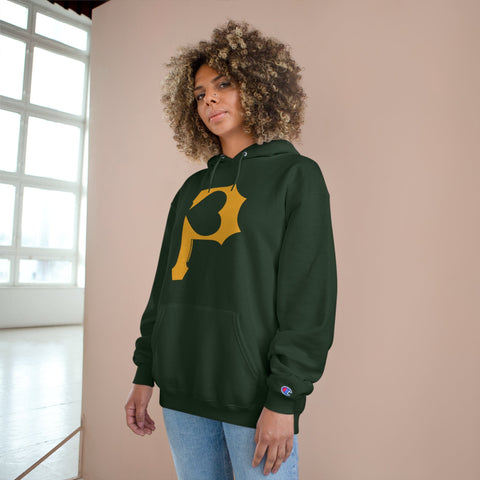 Heart of Pittsburgh - P for Pittsburgh Series - Champion Hoodie Hoodie - YinzerShop