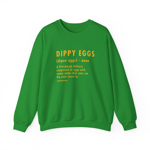 Heavy Blend Crewneck Sweatshirt - Dippy Eggs Definition Classic Fit Pullover Sweatshirt - YinzerShop