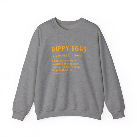 Heavy Blend Crewneck Sweatshirt - Dippy Eggs Definition Classic Fit Pullover Sweatshirt - YinzerShop