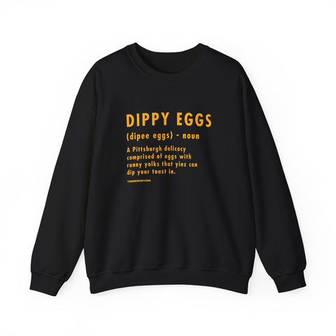 Heavy Blend Crewneck Sweatshirt - Dippy Eggs Definition Classic Fit Pullover Sweatshirt - YinzerShop