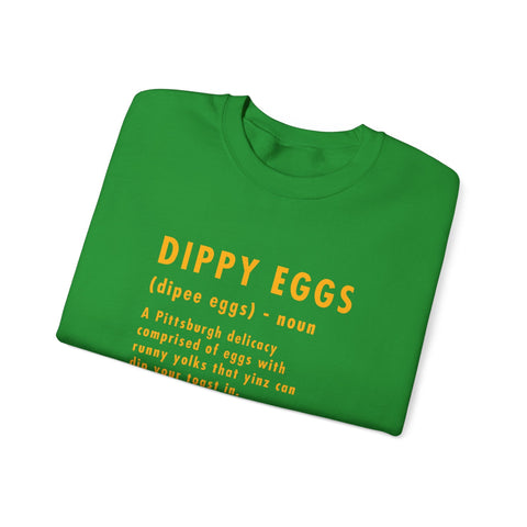 Heavy Blend Crewneck Sweatshirt - Dippy Eggs Definition Classic Fit Pullover Sweatshirt - YinzerShop