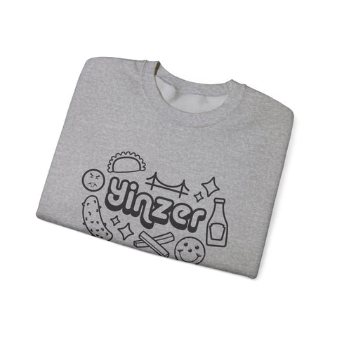 Heavy Blend Crewneck Sweatshirt - Yinzer Icon Doodles Classic Fit Cotton Polyester Pullover Sweatshirt - YinzerShop