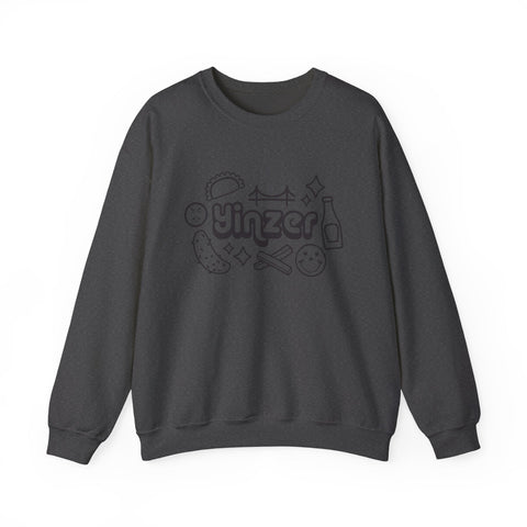Heavy Blend Crewneck Sweatshirt - Yinzer Icon Doodles Classic Fit Cotton Polyester Pullover Sweatshirt - YinzerShop