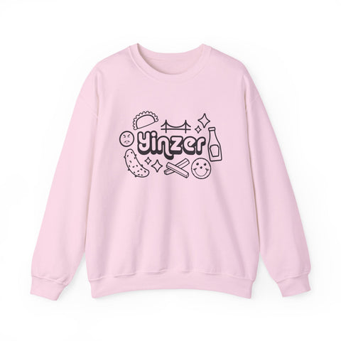 Heavy Blend Crewneck Sweatshirt - Yinzer Icon Doodles Classic Fit Cotton Polyester Pullover Sweatshirt - YinzerShop