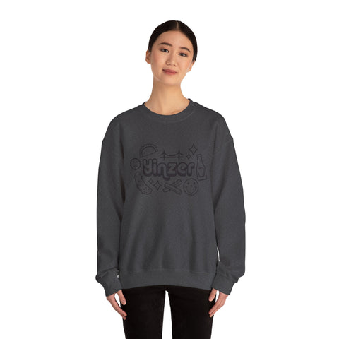 Heavy Blend Crewneck Sweatshirt - Yinzer Icon Doodles Classic Fit Cotton Polyester Pullover Sweatshirt - YinzerShop