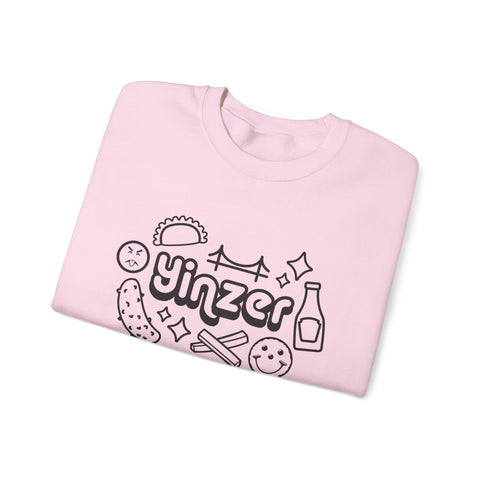 Heavy Blend Crewneck Sweatshirt - Yinzer Icon Doodles Classic Fit Cotton Polyester Pullover Sweatshirt - YinzerShop
