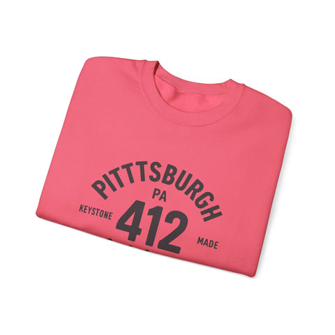 Heavy Blend Sweatshirt - 412 Keystone Made Classic Fit Crewneck Sweatshirt Sweatshirt - YinzerShop