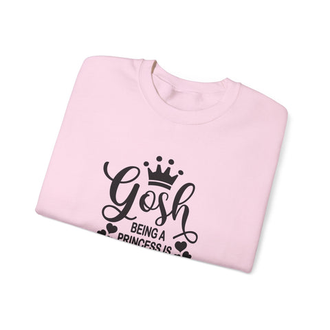 Heavy Blend Sweatshirt - Being a Princess Is Exhausting | Gildan Crewneck Pullover Sweatshirt - YinzerShop