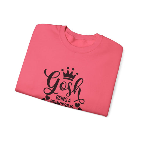 Heavy Blend Sweatshirt - Being a Princess Is Exhausting | Gildan Crewneck Pullover Sweatshirt - YinzerShop