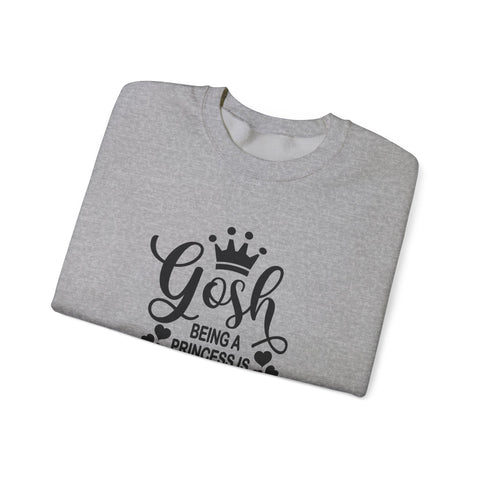 Heavy Blend Sweatshirt - Being a Princess Is Exhausting | Gildan Crewneck Pullover Sweatshirt - YinzerShop