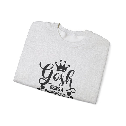 Heavy Blend Sweatshirt - Being a Princess Is Exhausting | Gildan Crewneck Pullover Sweatshirt - YinzerShop