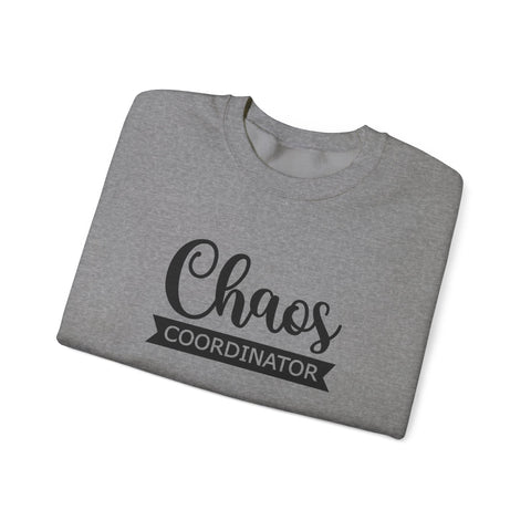 Heavy Blend Sweatshirt - Chaos Coordinator Crewneck | Cozy Cotton Blend, Classic Fit Sweatshirt - YinzerShop