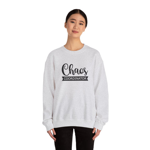 Heavy Blend Sweatshirt - Chaos Coordinator Crewneck | Cozy Cotton Blend, Classic Fit Sweatshirt - YinzerShop