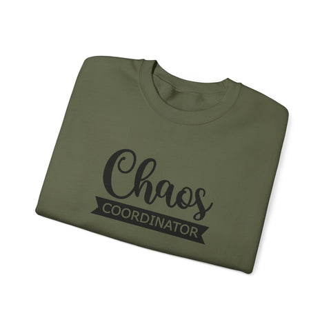 Heavy Blend Sweatshirt - Chaos Coordinator Crewneck | Cozy Cotton Blend, Classic Fit Sweatshirt - YinzerShop