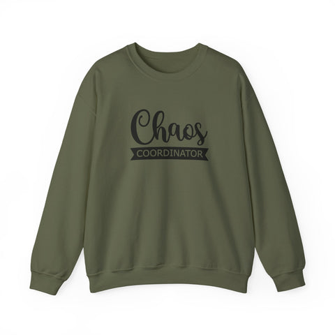 Heavy Blend Sweatshirt - Chaos Coordinator Crewneck | Cozy Cotton Blend, Classic Fit Sweatshirt - YinzerShop