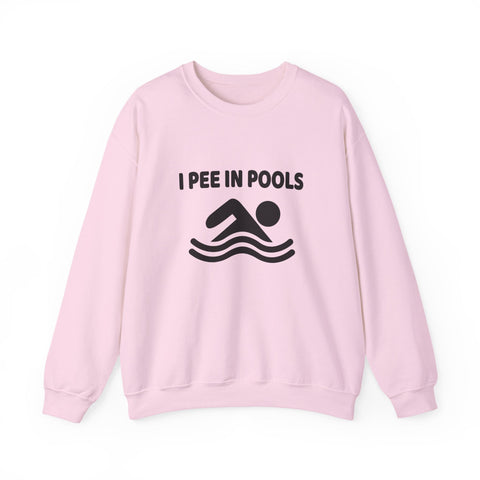Heavy Blend Sweatshirt - I Pee in Pools Crewneck | Cozy Cotton Blend, Durable Stitch Sweatshirt - YinzerShop
