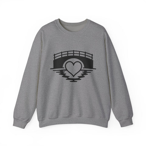 Heavy Blend Sweatshirt - Love The 'Burgh Crewneck | Classic Fit Cotton Polyester Blend Sweatshirt - YinzerShop