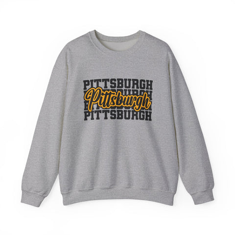 Heavy Blend Sweatshirt - Pittsburgh Graphic Crewneck | Classic Fit Cotton Polyester Sweatshirt - YinzerShop