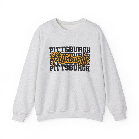 Heavy Blend Sweatshirt - Pittsburgh Graphic Crewneck | Classic Fit Cotton Polyester Sweatshirt - YinzerShop