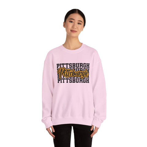 Heavy Blend Sweatshirt - Pittsburgh Graphic Crewneck | Classic Fit Cotton Polyester Sweatshirt - YinzerShop
