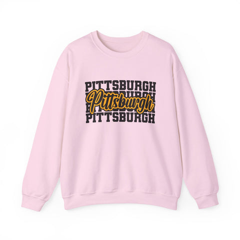 Heavy Blend Sweatshirt - Pittsburgh Graphic Crewneck | Classic Fit Cotton Polyester Sweatshirt - YinzerShop