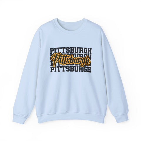 Heavy Blend Sweatshirt - Pittsburgh Graphic Crewneck | Classic Fit Cotton Polyester Sweatshirt - YinzerShop
