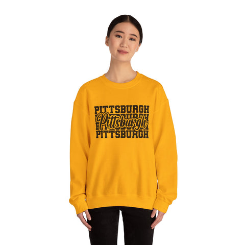 Heavy Blend Sweatshirt - Pittsburgh Graphic Crewneck | Classic Fit Cotton Polyester Sweatshirt - YinzerShop