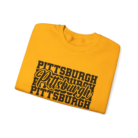 Heavy Blend Sweatshirt - Pittsburgh Graphic Crewneck | Classic Fit Cotton Polyester Sweatshirt - YinzerShop