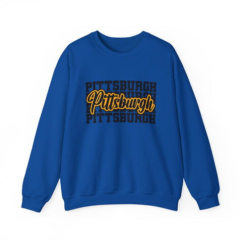 Heavy Blend Sweatshirt - Pittsburgh Graphic Crewneck | Classic Fit Cotton Polyester Sweatshirt - YinzerShop