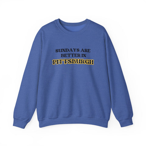 Heavy Blend Sweatshirt - Pittsburgh Sundays Crewneck Classic Fit Pullover Sweatshirt - YinzerShop