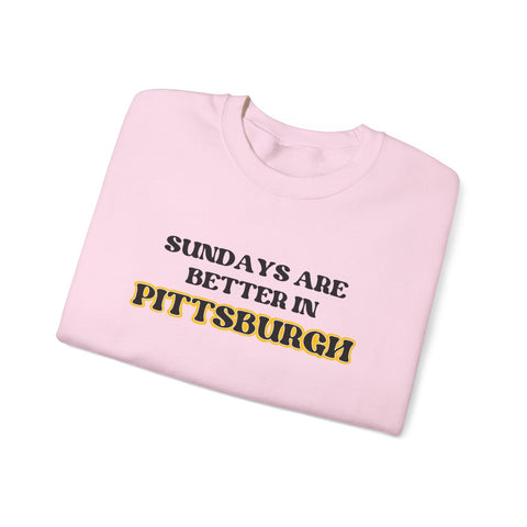 Heavy Blend Sweatshirt - Pittsburgh Sundays Crewneck Classic Fit Pullover Sweatshirt - YinzerShop