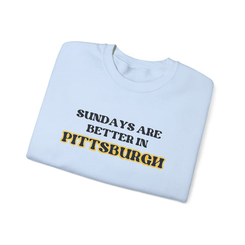 Heavy Blend Sweatshirt - Pittsburgh Sundays Crewneck Classic Fit Pullover Sweatshirt - YinzerShop